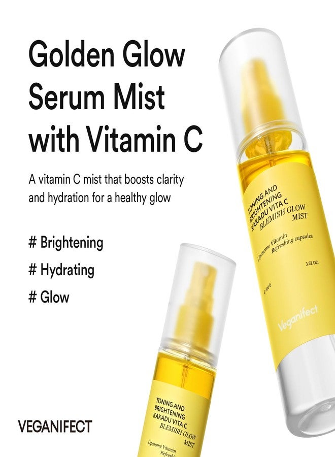 VEGANIFECT Vitamin C Glow Mist for Radiant Skin, Hydrating Serum Mist with Niacinamide & Glutathione, Korean Vegan Skincare, 3.38 Fl Oz - Image 3